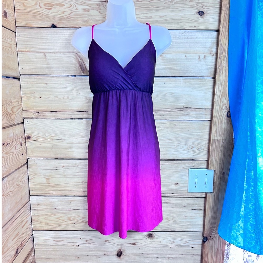 Jordan Taylor Vintage Y2K Ombre Purple Pink Mini Dress OK-922 Large